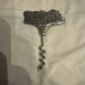 New - Pewter Wine Bottle Opener Santa Reindeer Design Corkscrew Christmas Winter